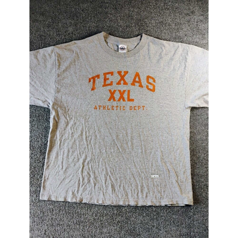 Vintage Texas Athletic Dept T Shirt XXL Gray College Graphic USA Made Tee